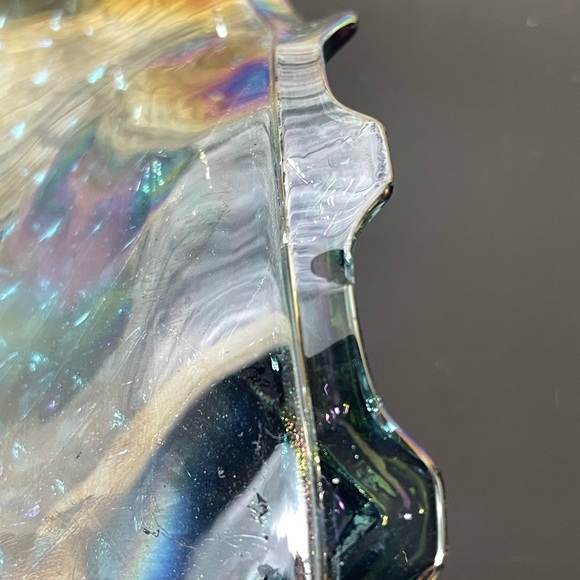 Iridescent Carnival Glass Dish/Plate - Picture 7 of 7